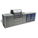 Mont Alpi 400 Deluxe Island with Beverage Center and Fridge Cabinet - MAi400-DBEVFC