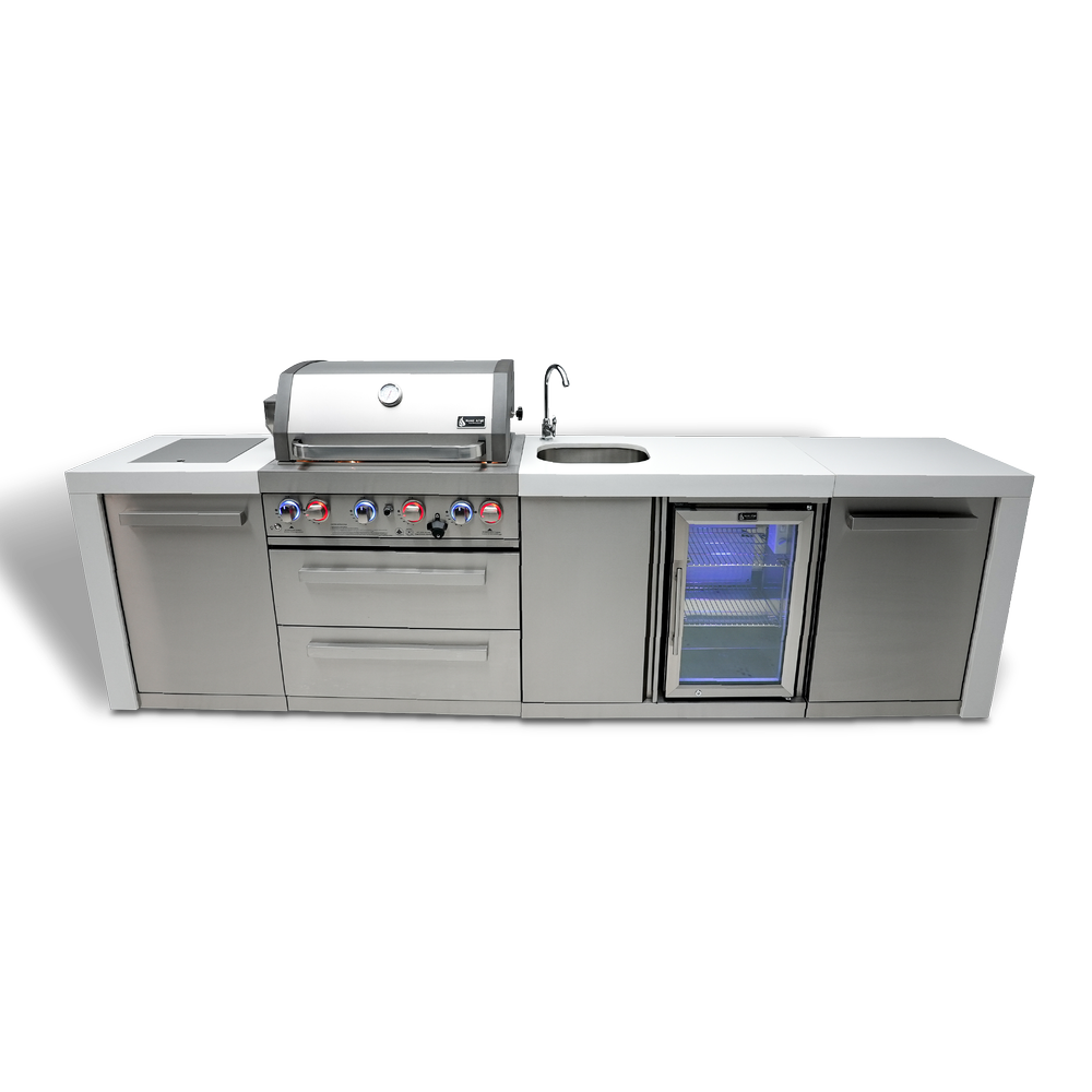 Mont Alpi 400 Deluxe Island with Beverage Center - MAi400-DBEV - MyBBQDirect