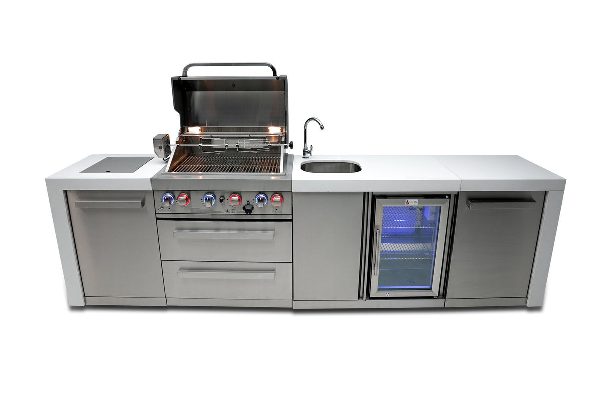 Mont Alpi 400 Deluxe Island with Beverage Center - MAi400-DBEV - MyBBQDirect