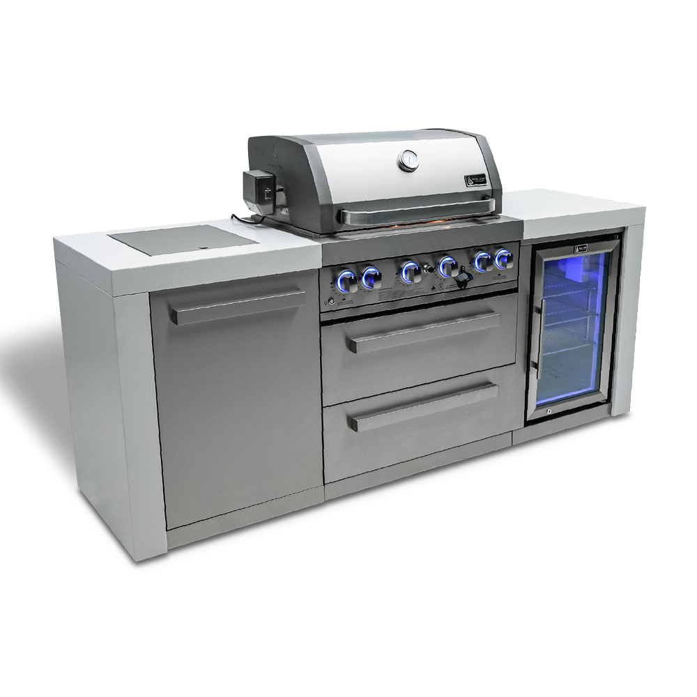 Mont Alpi 400 Deluxe Island with Fridge Cabinet - MAi400-DFC - MyBBQDirect