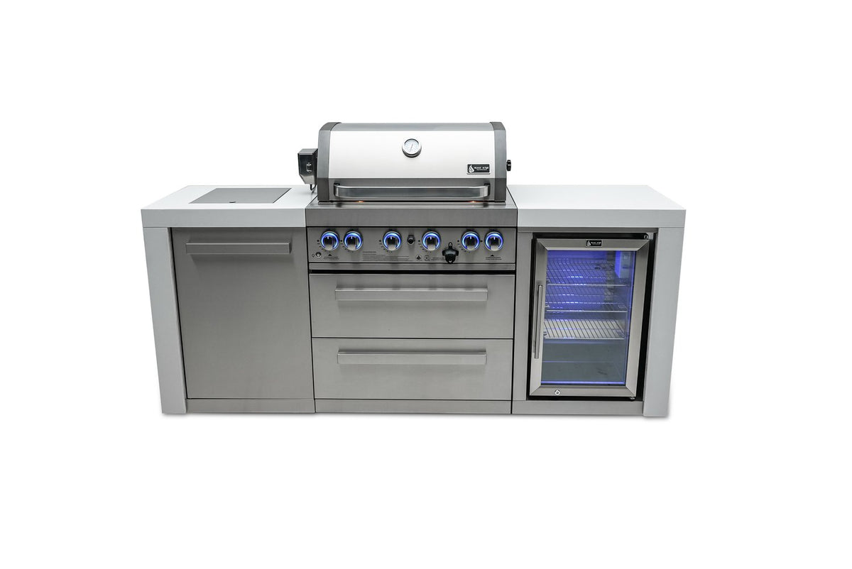 Mont Alpi 400 Deluxe Island with Fridge Cabinet - MAi400-DFC - MyBBQDirect