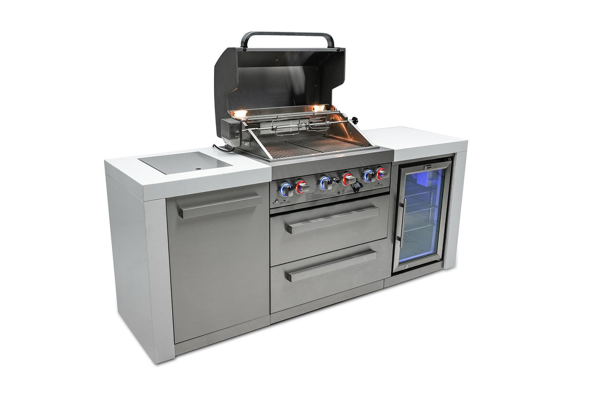 Mont Alpi 400 Deluxe Island with Fridge Cabinet - MAi400-DFC - MyBBQDirect