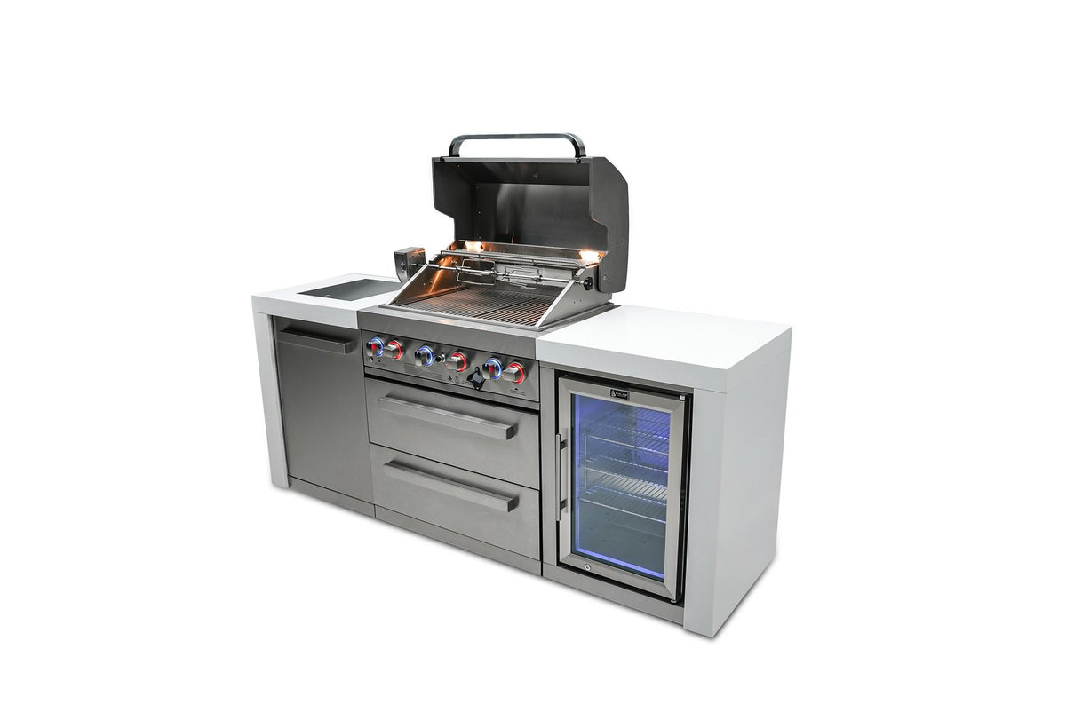 Mont Alpi 400 Deluxe Island with Fridge Cabinet - MAi400-DFC - MyBBQDirect