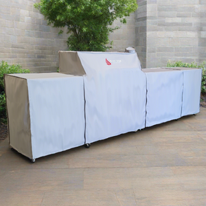 Mont Alpi 400 Island Grill Cover with Beverage Center - COVMAI400-BEV - MyBBQDirect