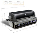 Mont Alpi 44" Black Stainless Steel Built in Grill - MABi805-BSS