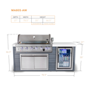 Mont Alpi 6-Burner Stainless Steel Art-wood Outdoor Island Grill - MA805-AW