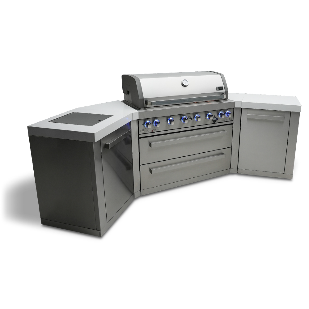 Mont Alpi 805 BBQ Grill Island with 45 Degree Corners - MAi805-45 - MyBBQDirect