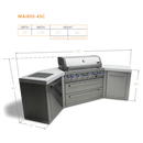 Mont Alpi 805 BBQ Grill Island with 45 Degree Corners - MAi805-45