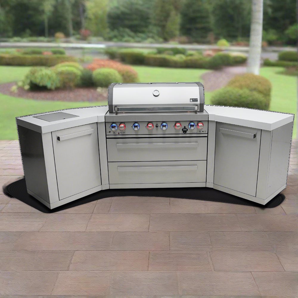 Mont Alpi 805 BBQ Grill Island with 45 Degree Corners - MAi805-45 - MyBBQDirect