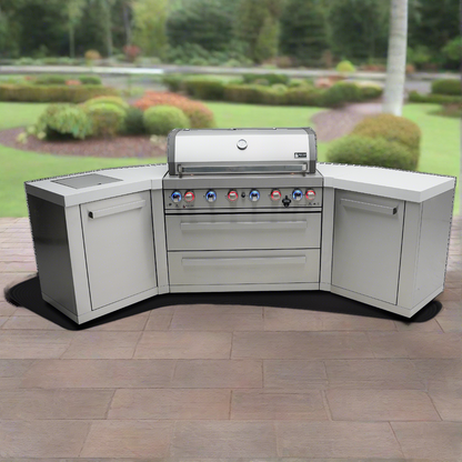 Mont Alpi 805 BBQ Grill Island with 45 Degree Corners - MAi805-45 - MyBBQDirect