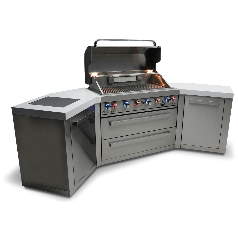 Mont Alpi 805 BBQ Grill Island with 45 Degree Corners - MAi805-45 - MyBBQDirect