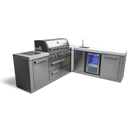 Mont Alpi 805 BBQ Grill Island with 90 Degree Corner and Beverage Center - MAi805-90BEV