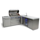Mont Alpi 805 BBQ Grill Island with 90 Degree Corner and Beverage Center - MAi805-90BEV