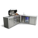 Mont Alpi 805 BBQ Grill Island with 90 Degree Corner and Beverage Center - MAi805-90BEV