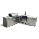 Mont Alpi 805 BBQ Grill Island with 90 Degree Corner and Kegerator - MAi805-90KEG