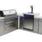 Mont Alpi 805 BBQ Grill Island with 90 Degree Corner and Kegerator - MAi805-90KEG - MyBBQDirect