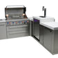 Mont Alpi 805 BBQ Grill Island with 90 Degree Corner and Kegerator - MAi805-90KEG - MyBBQDirect