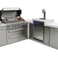 Mont Alpi 805 BBQ Grill Island with 90 Degree Corner and Kegerator - MAi805-90KEG - MyBBQDirect