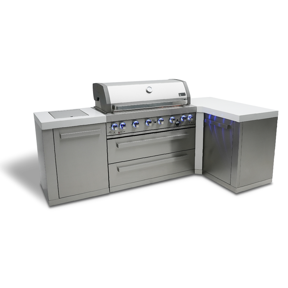 Mont Alpi 805 BBQ Grill Island with 90 Degree Corner - MAi805-90 - MyBBQDirect