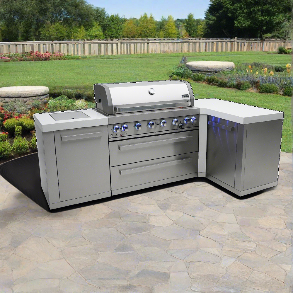 Mont Alpi 805 BBQ Grill Island with 90 Degree Corner - MAi805-90 - MyBBQDirect