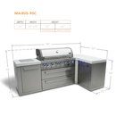 Mont Alpi 805 BBQ Grill Island with 90 Degree Corner - MAi805-90