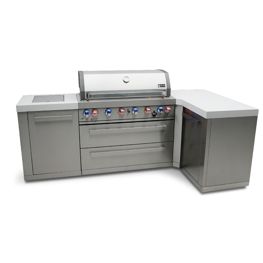 Mont Alpi 805 BBQ Grill Island with 90 Degree Corner - MAi805-90 - MyBBQDirect