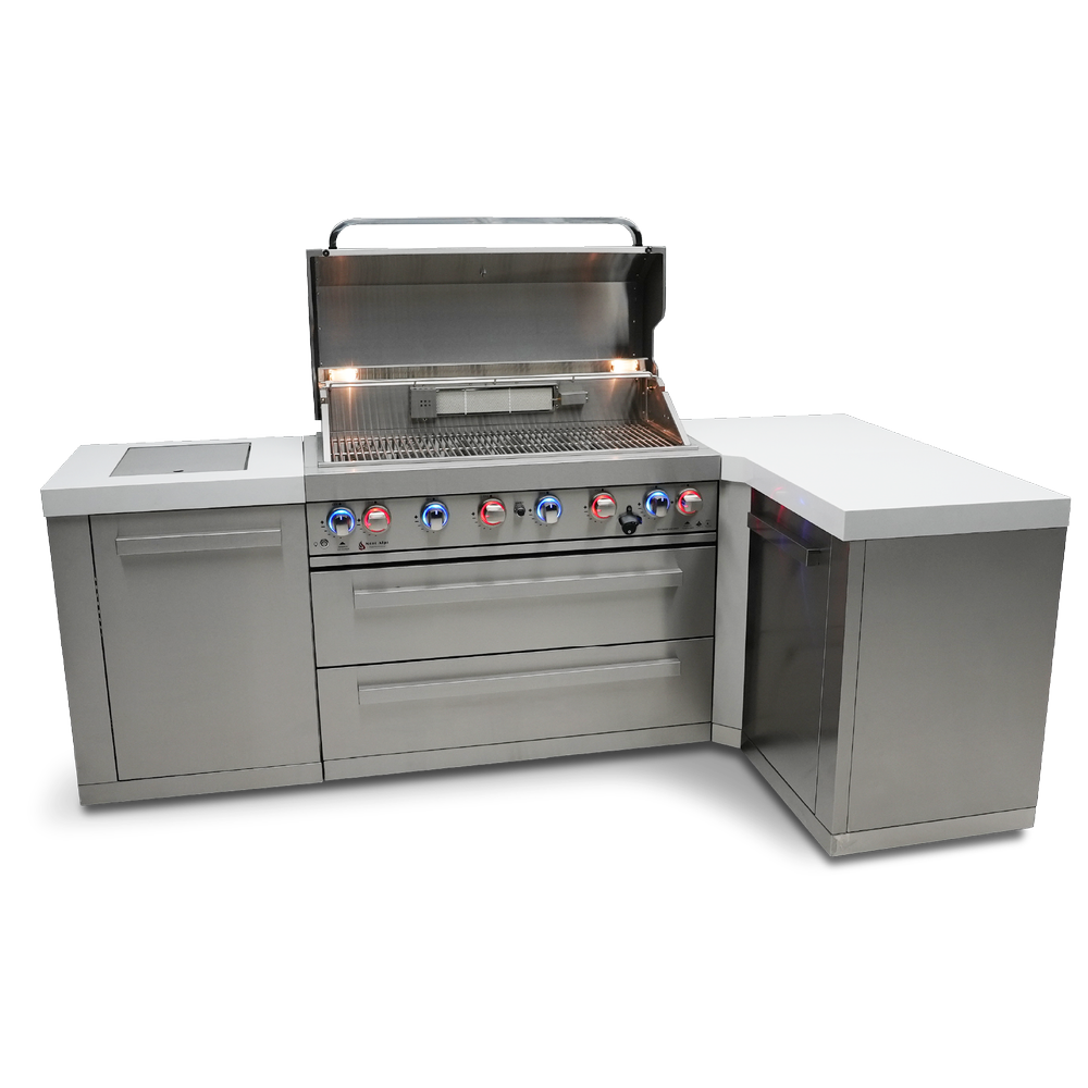 Mont Alpi 805 BBQ Grill Island with 90 Degree Corner - MAi805-90 - MyBBQDirect