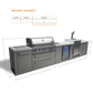 Mont Alpi 805 BBQ Grill Island with Kegerator and Beverage Center - MAi805-KEGBEV - MyBBQDirect