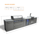 Mont Alpi 805 BBQ Grill Island with Kegerator and Beverage Center - MAi805-KEGBEV