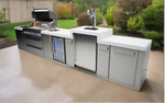 Mont Alpi 805 BBQ Grill Island with Kegerator and Beverage Center - MAi805-KEGBEV - MyBBQDirect
