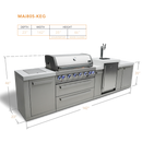 Mont Alpi 805 BBQ Grill Island with Kegerator - MAi805-KEG