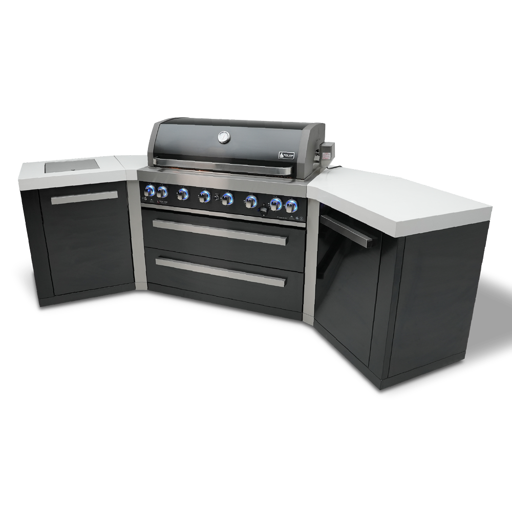 Mont Alpi 805 Black Stainless Steel Island With 45-Degree Corners - MAi805-BSS45 - MyBBQDirect