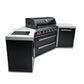 Mont Alpi 805 Black Stainless Steel Island With 45-Degree Corners - MAi805-BSS45 - MyBBQDirect