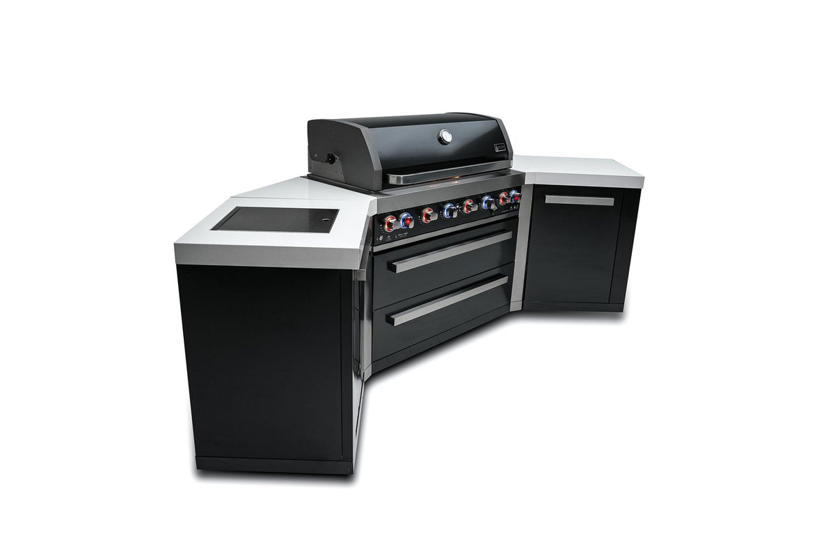 Mont Alpi 805 Black Stainless Steel Island With 45-Degree Corners - MAi805-BSS45 - MyBBQDirect