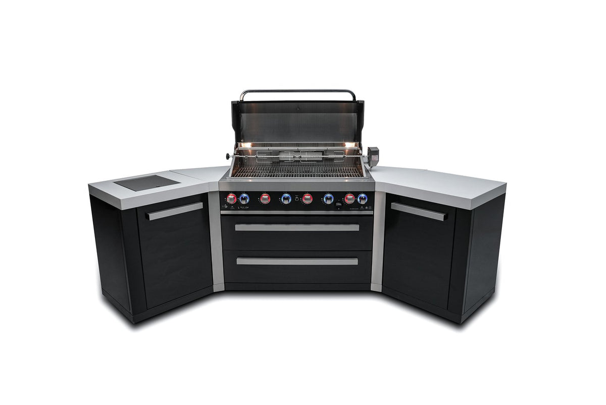 Mont Alpi 805 Black Stainless Steel Island With 45-Degree Corners - MAi805-BSS45 - MyBBQDirect
