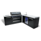 Mont Alpi 805 Black Stainless Steel BBQ Grill Island with 90 Degree Corner and Beverage Center - MAi805-BSS90BEV - MyBBQDirect