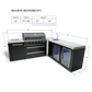 Mont Alpi 805 Black Stainless Steel BBQ Grill Island with 90 Degree Corner, Beverage Center and Fridge Cabinet - MAi805-BSS90BEVFC - MyBBQDirect