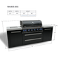 Mont Alpi 805 Black Stainless Steel Island - MAi805-BSS - MyBBQDirect