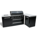 Mont Alpi 805 Black Stainless Steel Island With A 90-Degree Corner - MAi805-BSS90