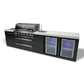 Mont Alpi 805 Black Stainless Steel Island with Beverage Center and Fridge Cabinet - MAi805-BSSBEVFC - MyBBQDirect