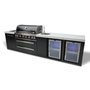 Mont Alpi 805 Black Stainless Steel Island with Beverage Center and Fridge Cabinet - MAi805-BSSBEVFC