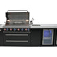 Mont Alpi 805 Black Stainless Steel Island with Beverage Center and Fridge Cabinet - MAi805-BSSBEVFC - MyBBQDirect