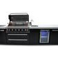 Mont Alpi Black Stainless Steel Island w/38" Grill & Beverage Center & Fridge - MAi805-BSSBEV - MyBBQDirect