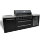 Mont Alpi 805 Black Stainless Steel Island with Fridge Cabinet - MAi805-BSSFC - MyBBQDirect