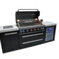 Mont Alpi 805 Black Stainless Steel Island with Fridge Cabinet - MAi805-BSSFC - MyBBQDirect