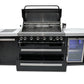 Mont Alpi 805 Black Stainless Steel Island with Fridge Cabinet - MAi805-BSSFC - MyBBQDirect