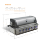 Mont Alpi 805 Built in Grill - MABi805 - MyBBQDirect