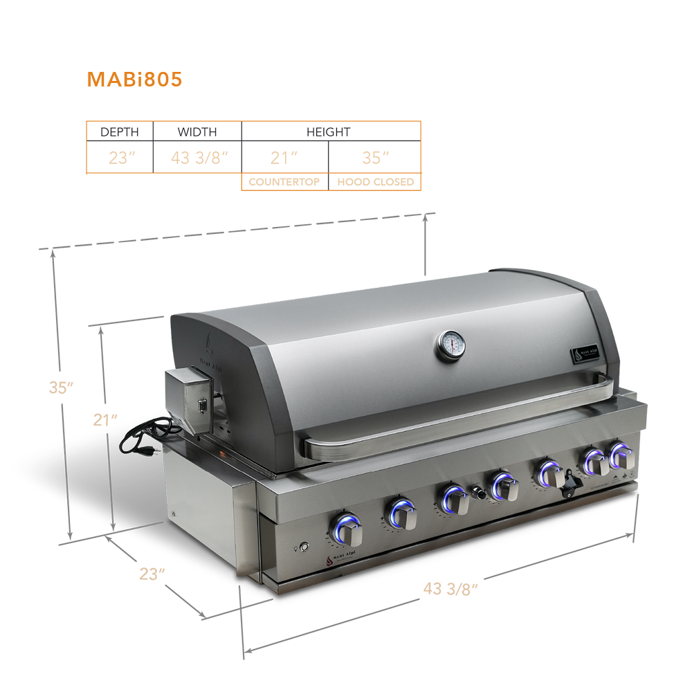 Mont Alpi 805 Built in Grill - MABi805 - MyBBQDirect