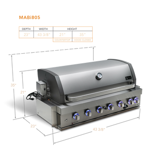 Mont Alpi 805 Built in Grill - MABi805 - MyBBQDirect