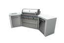 Mont Alpi 805 Deluxe BBQ Grill Island with 90 Degree Corner and Beverage Center 
